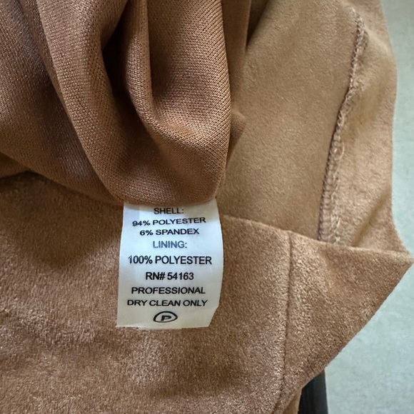 Calvin Klein Tan Faux Suede Dress w/Jacket - Picture 6 of 13